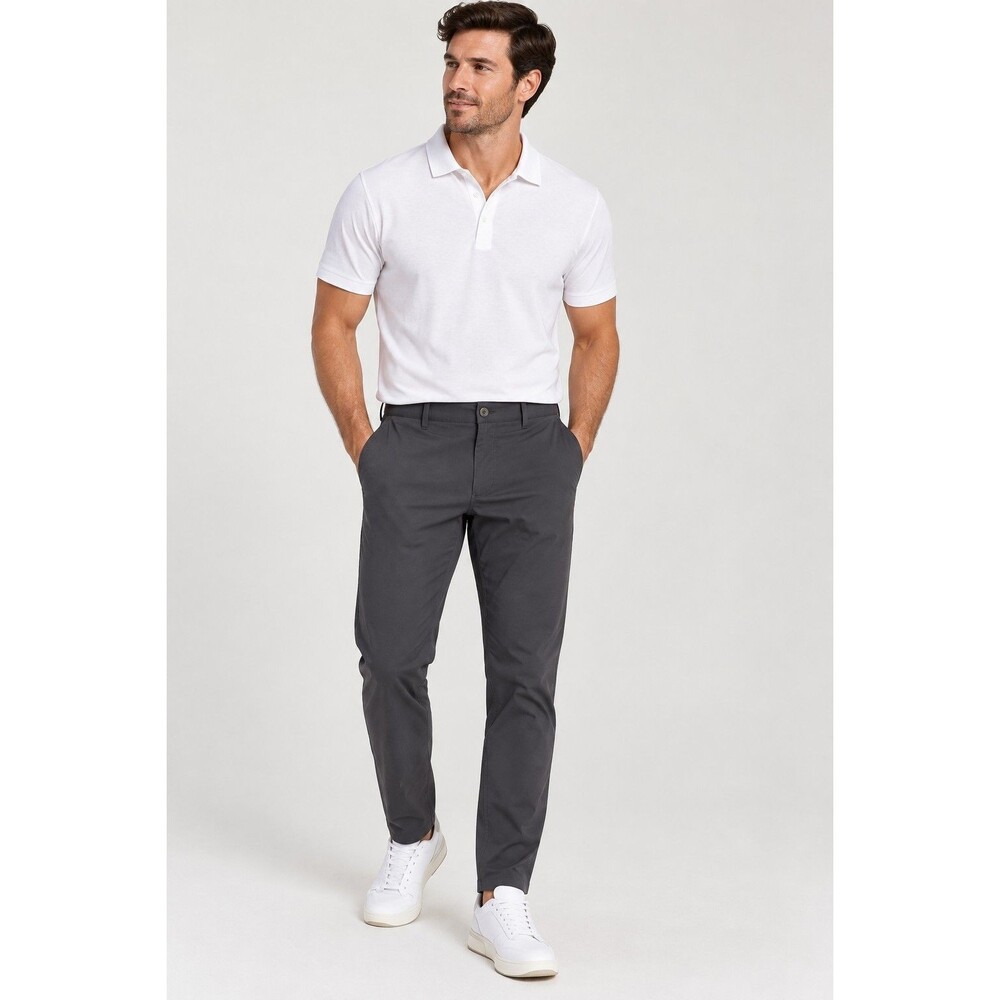 Birddogs Mens 36x30 Dark Gray Stretch Khaki Pants Golf Performance No Liner